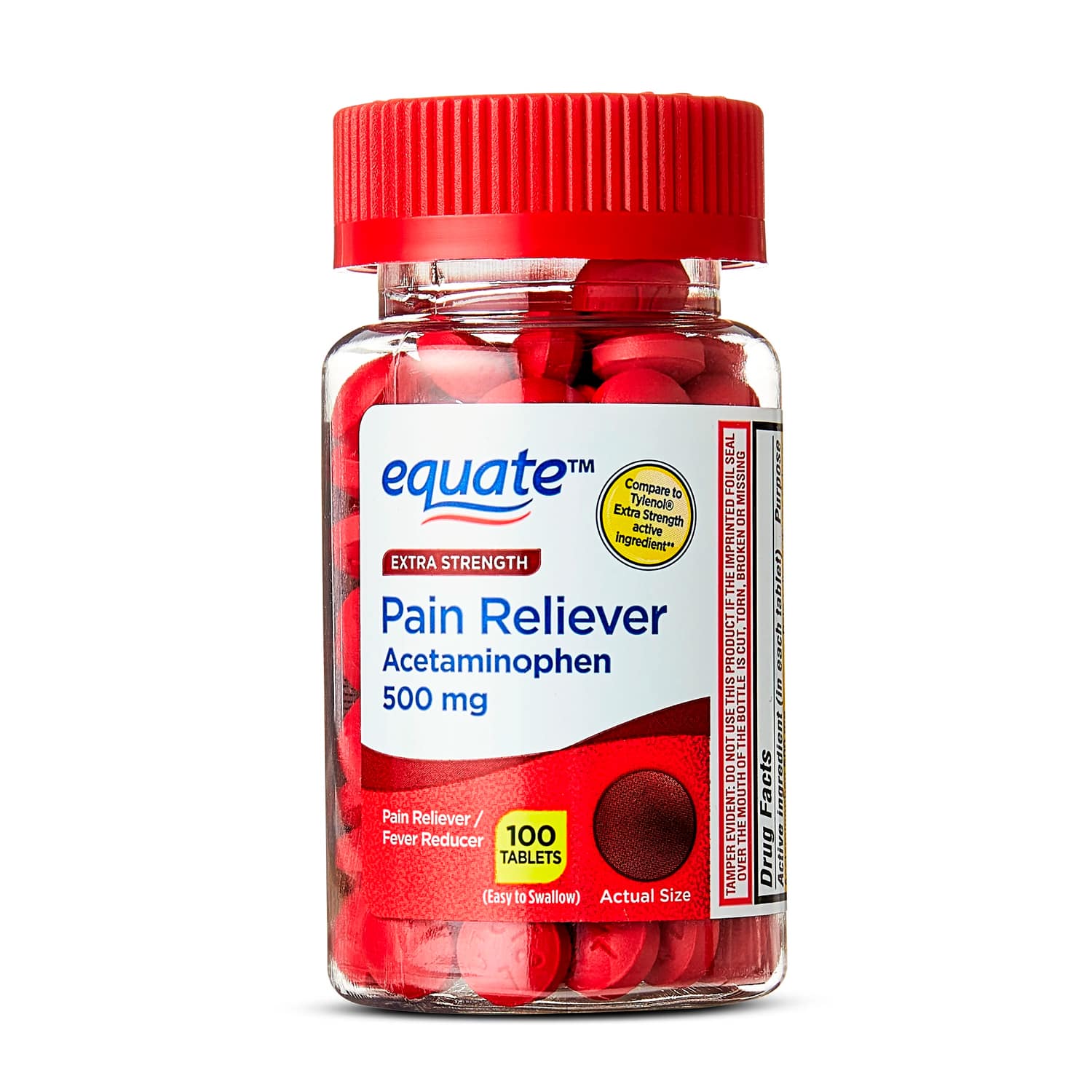 Acetaminofen Equate. 500 mg. 100 Tabs