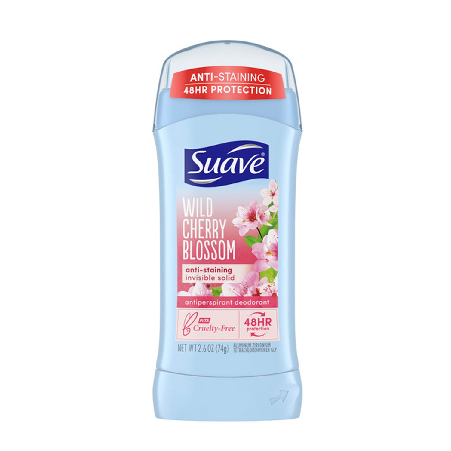 Desodorante en barra Suave Wild Cherry Blossom. 74gr