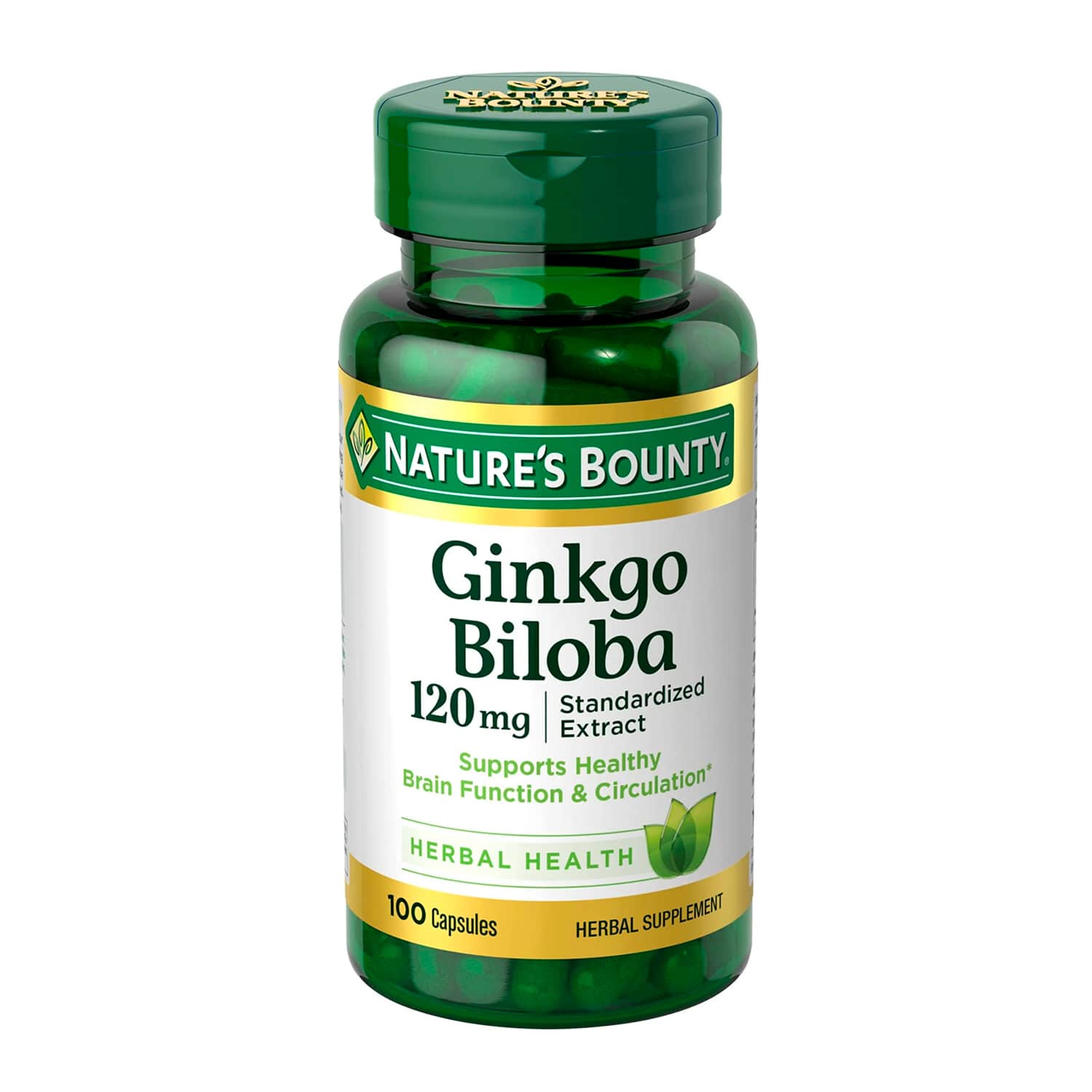 Ginkgo Biloba 120 mg Nature´s Bounty. 100 capsulas