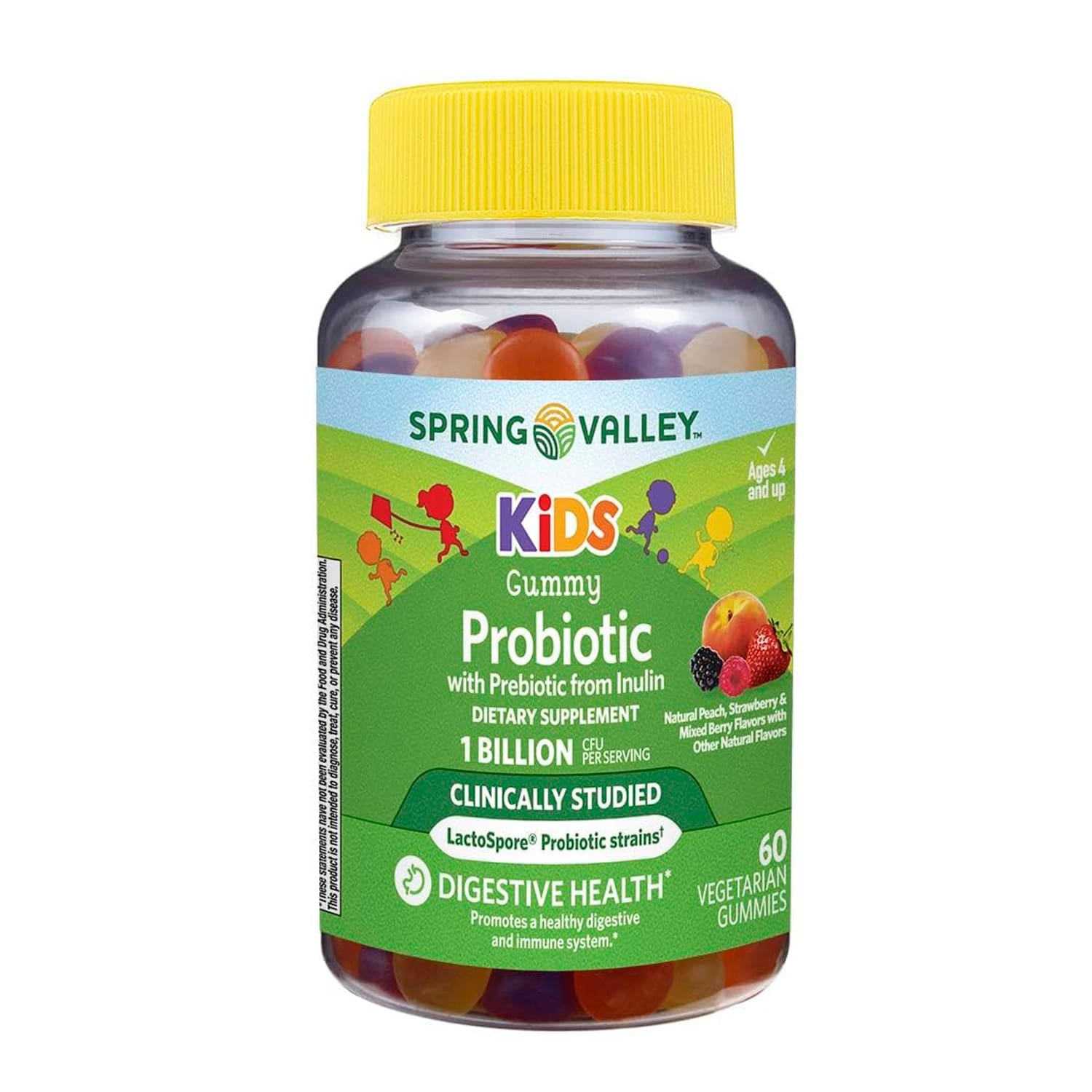 Probióticos Para Niños 1 Billón Spring Valley. 60 Gomitas