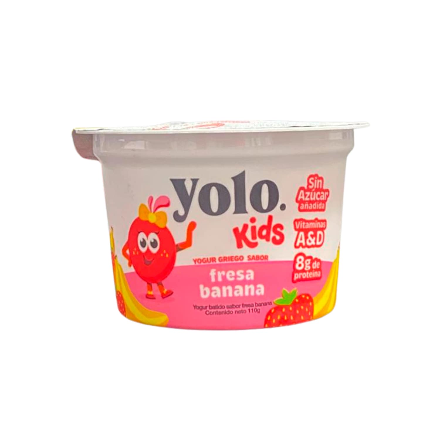 Yogurt Griego Yolo Kids Fresa Banana. 110 gr