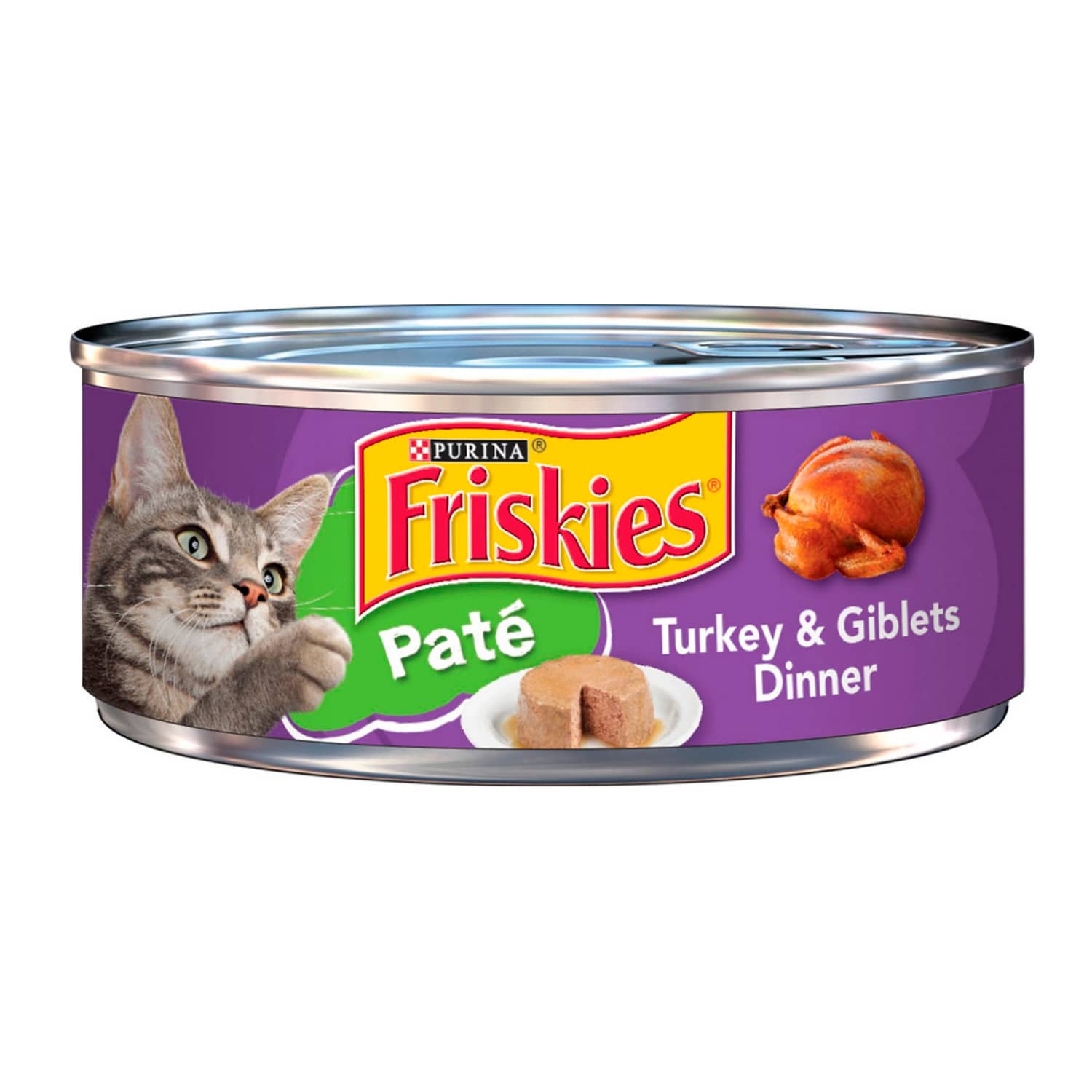 Alimento para Gatos Pate Turkey & Giblets Dinner Friskies Purina. 156gr