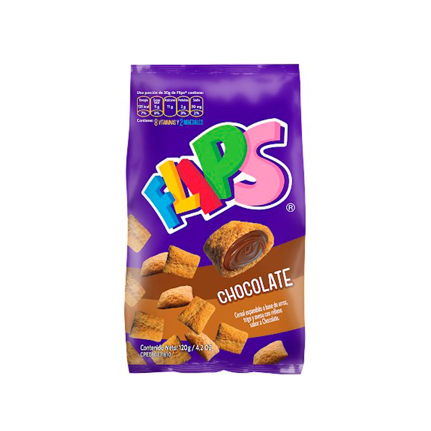 Cereal Flips de Chocolate. 120 gr