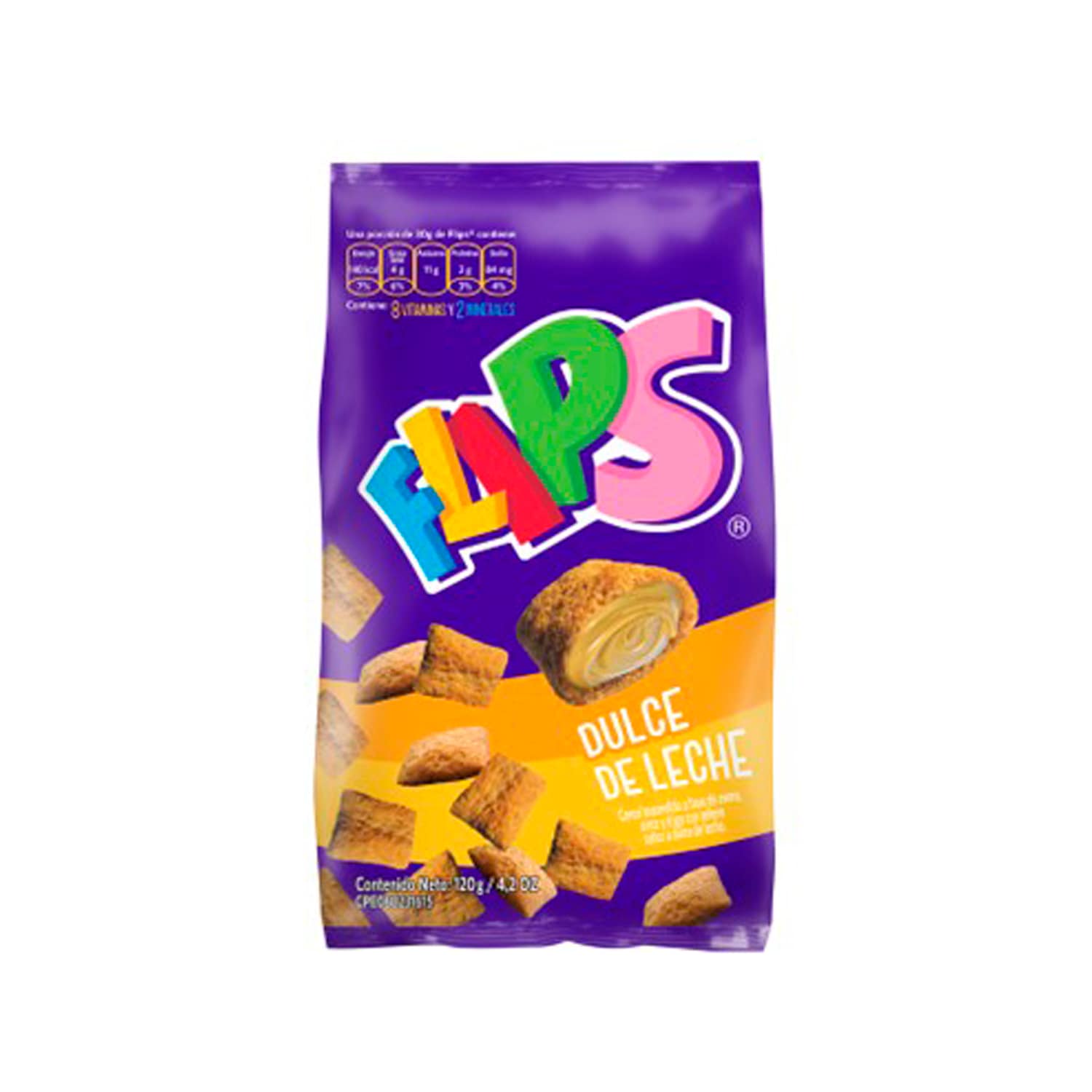 Cereal Flips de Dulce de Leche. 120 g