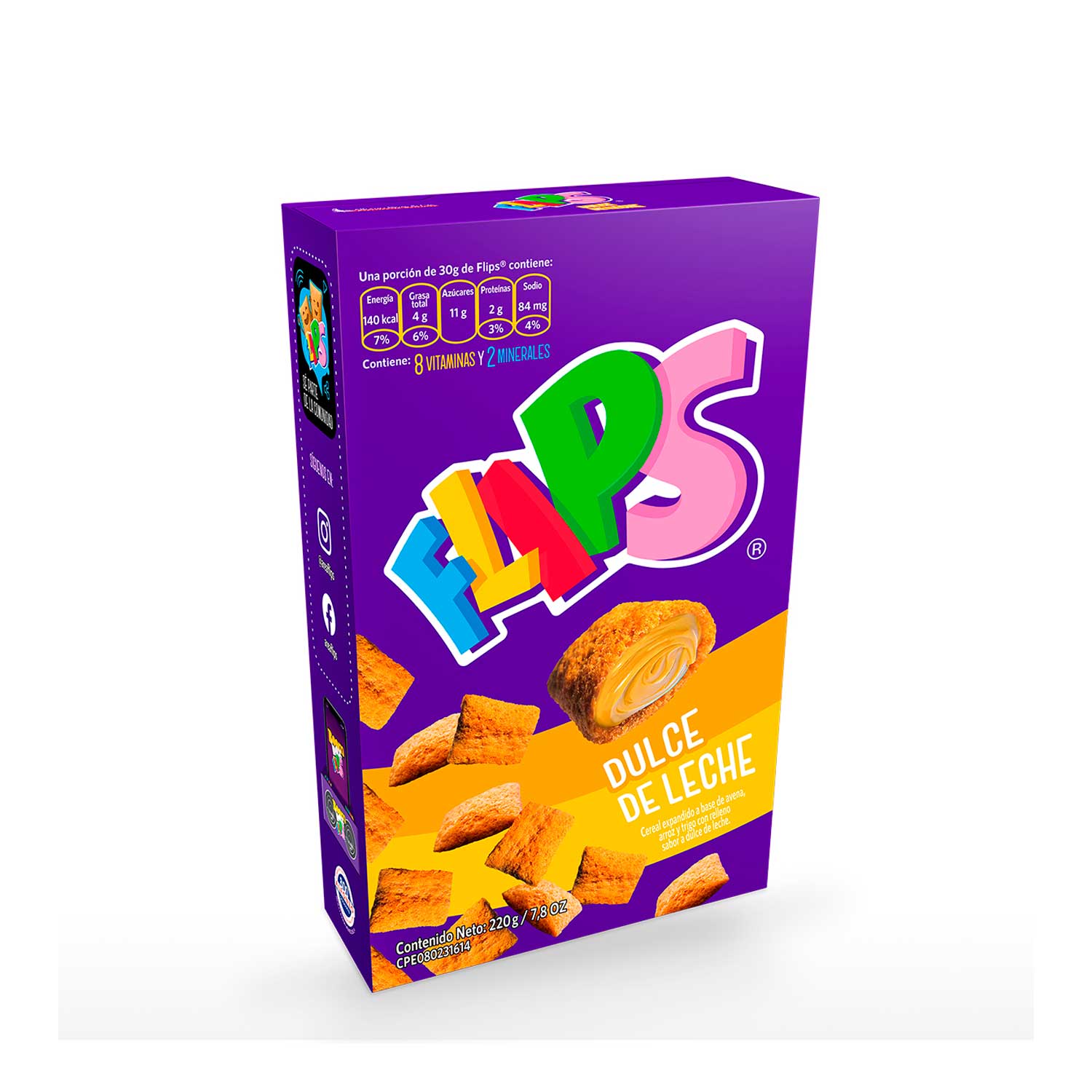 Cereal Flips de Dulce de Leche. 220 g