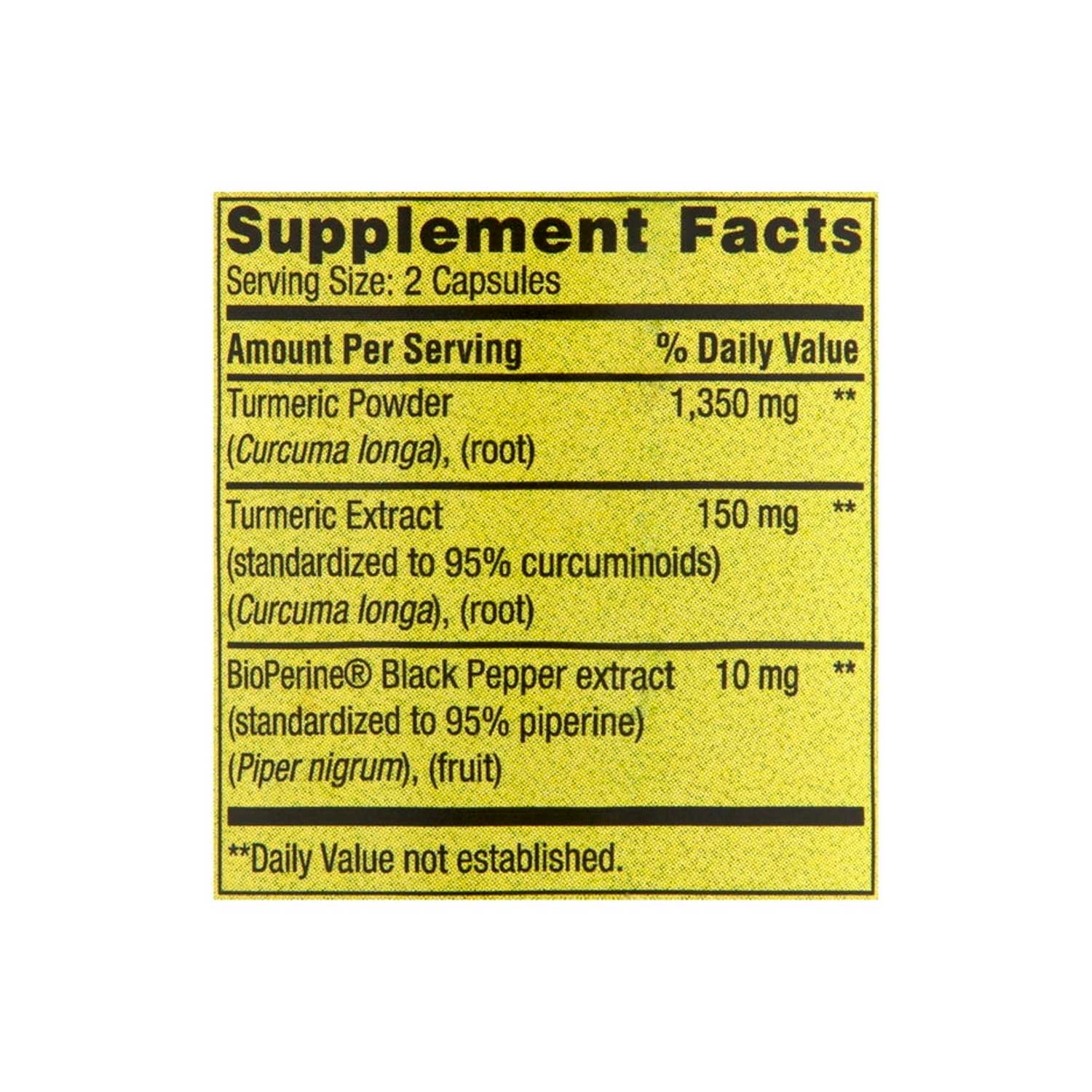 Curcuma Spring Valley 1500 mg. 90 caps