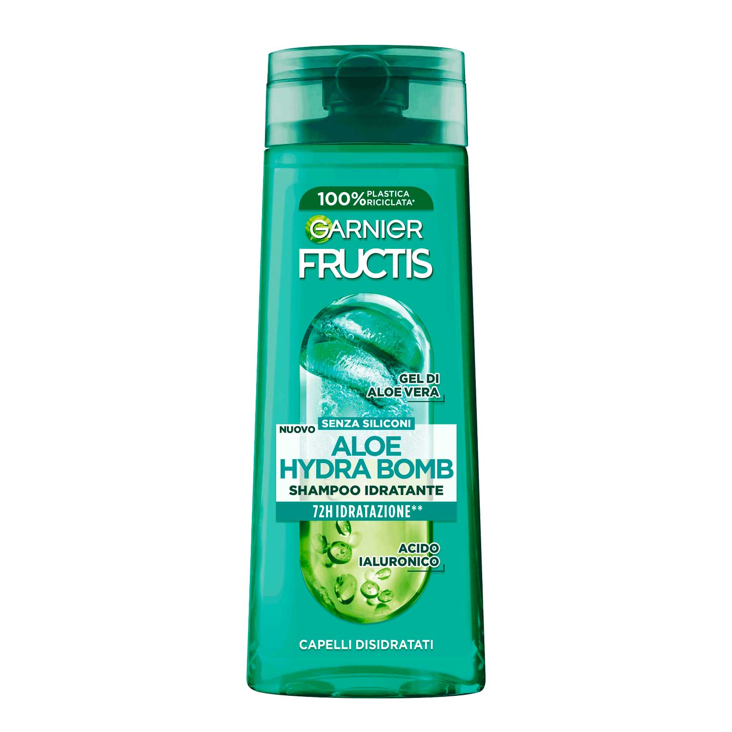 Shampoo Hidratante Garnier con Aloe Vera y Ac. Hialuronico. 250 ml