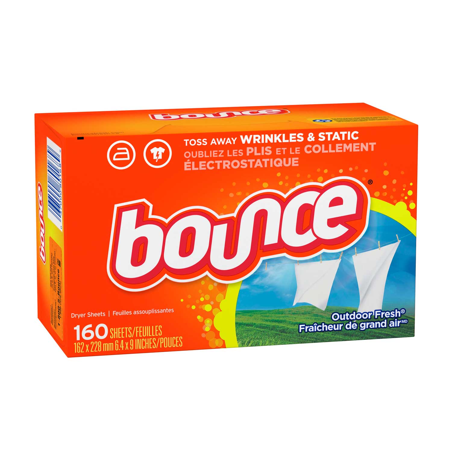 Bounce Toallitas Suavizantes para Secadoras. 160 uds