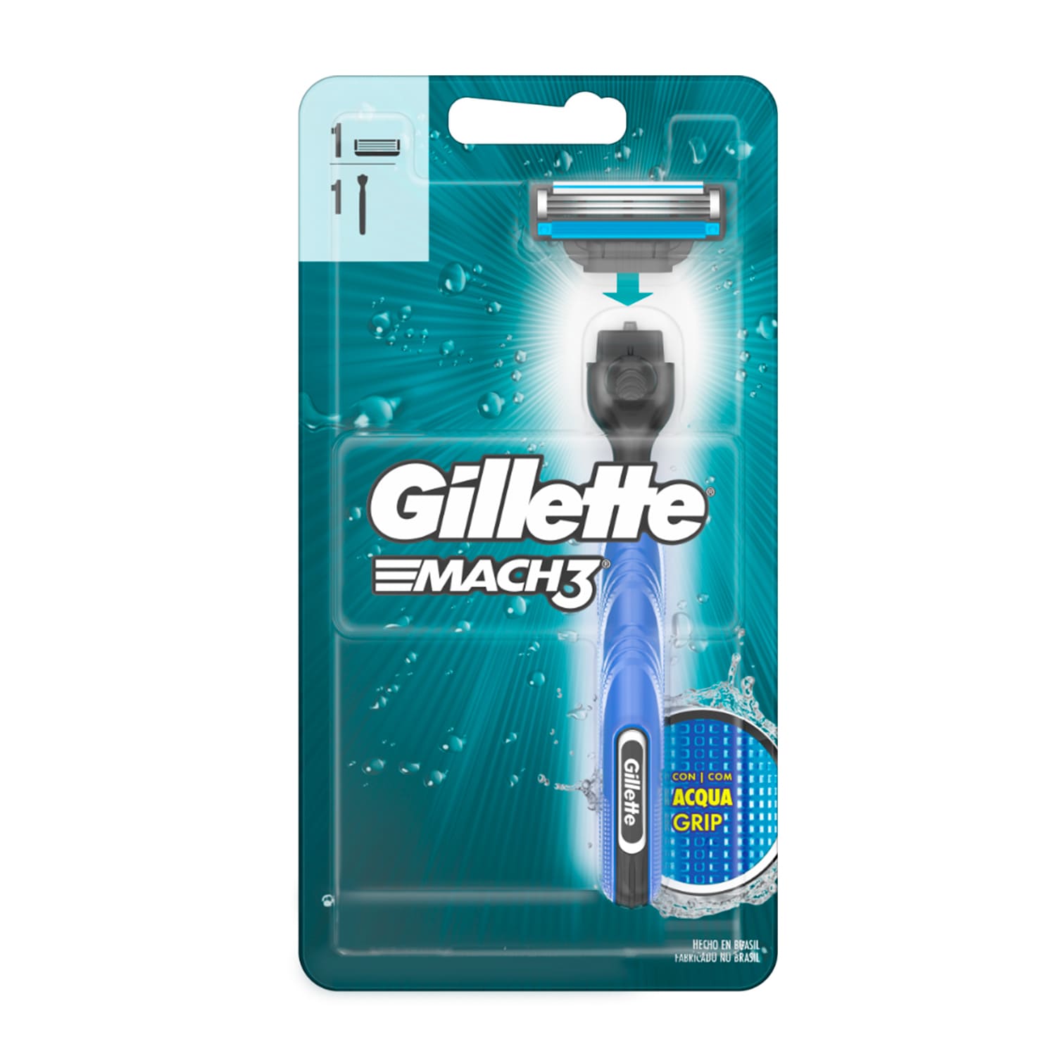 Afeitadora Gillette Mach 3 (reutilizable para cambio de cartucho)