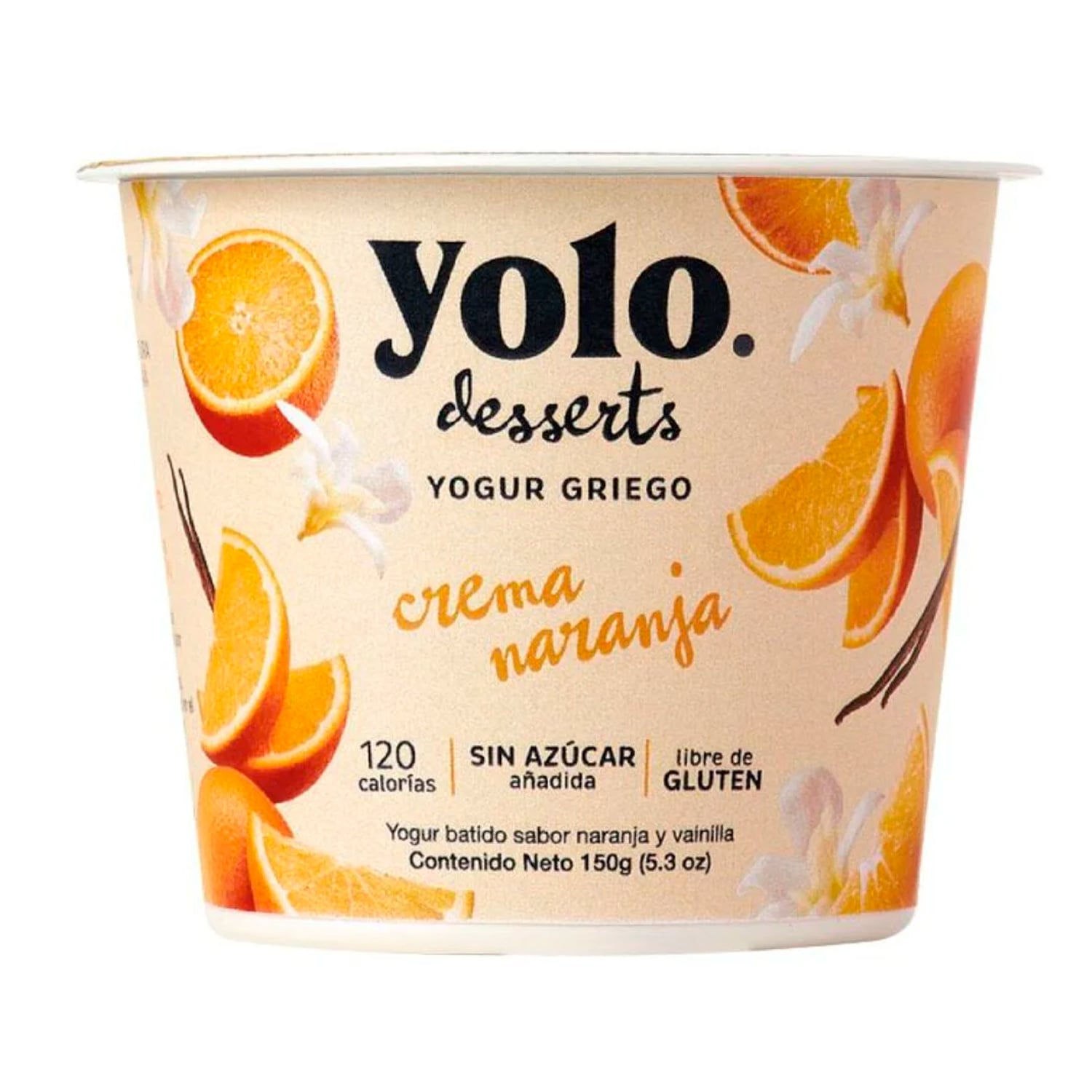 Yogurt Griego Yolo Crema de Naranja. 150gr