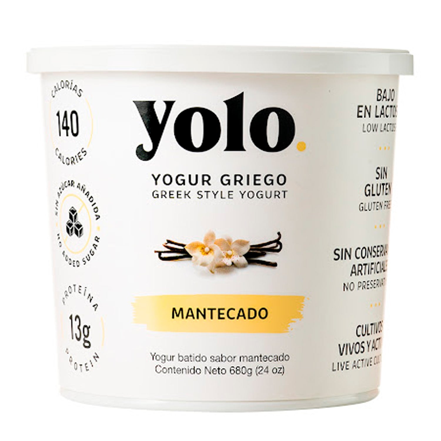 Yogurt Griego Yolo Mantecado. 680gr
