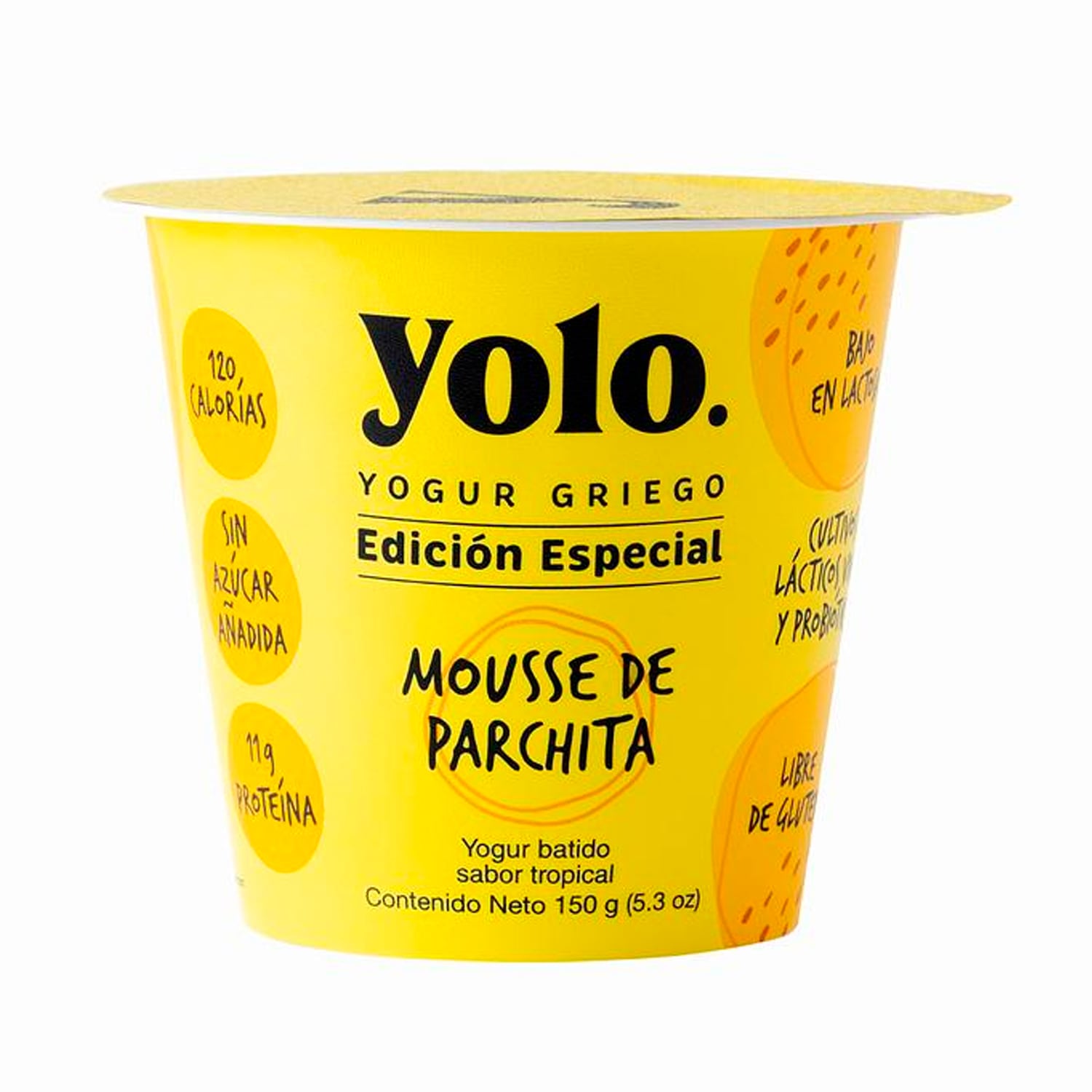 Yogurt Griego Yolo Mousse de Parchita. 150gr