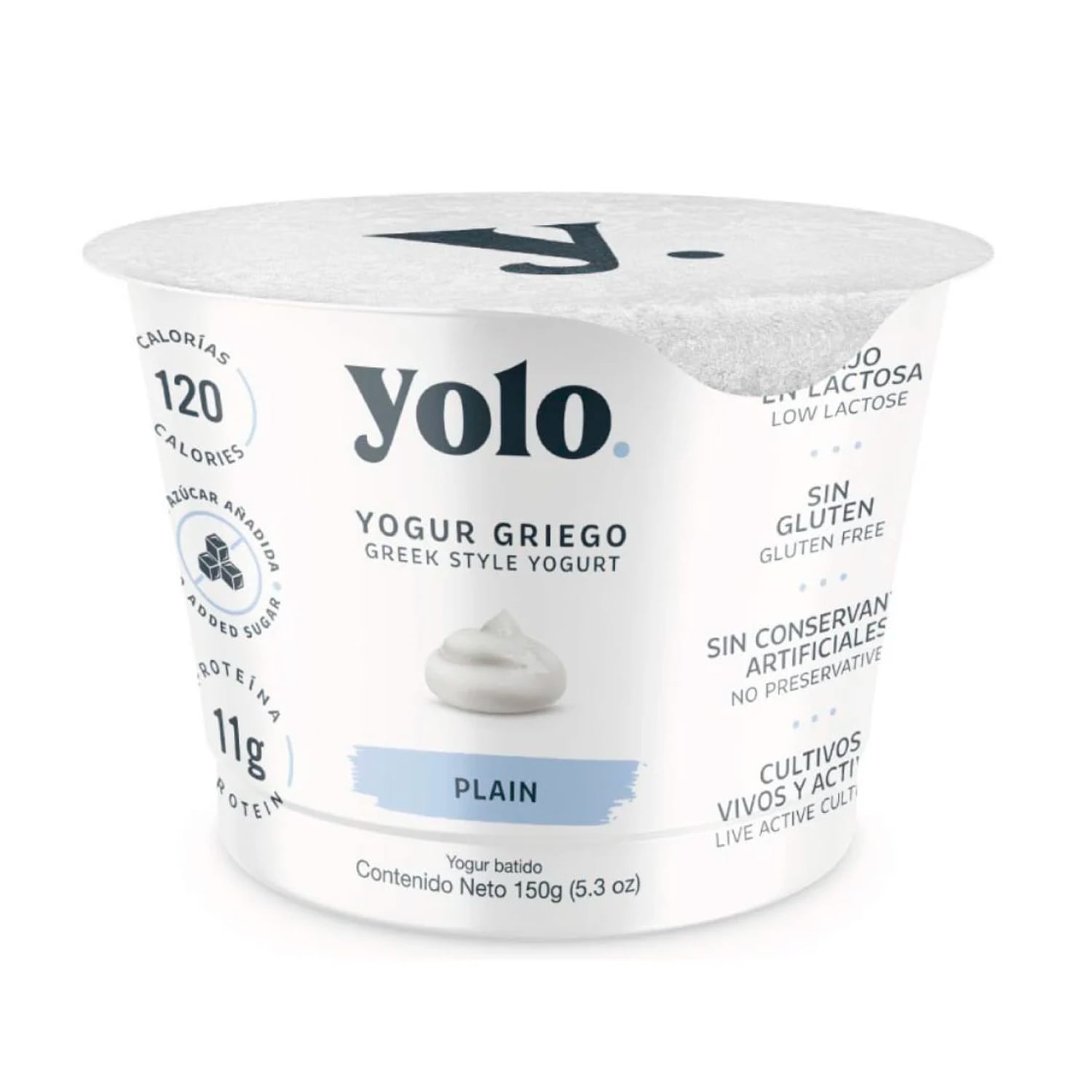 Yogurt Griego Yolo Plain. 150gr