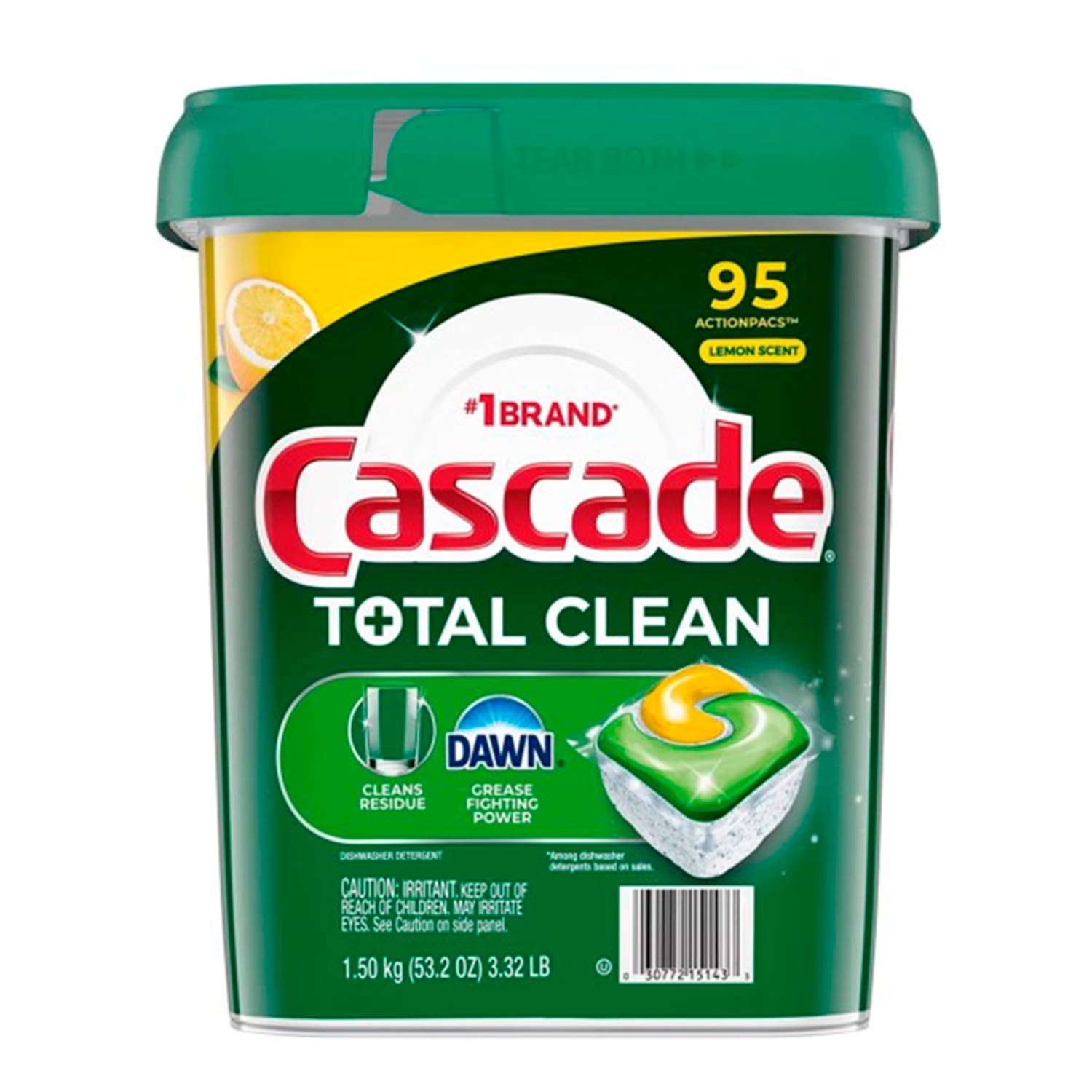 Jabón en Cápsulas Cascade Total Clean para Lava Platos Automático. 95 ActionPacs