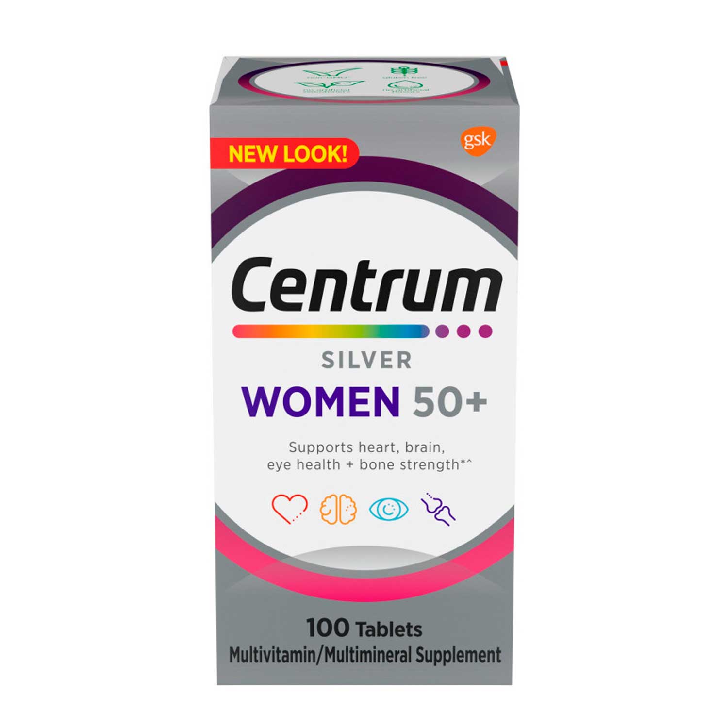 Centrum Silver Multivitamínico Mujer 50+ 100 Tabletas