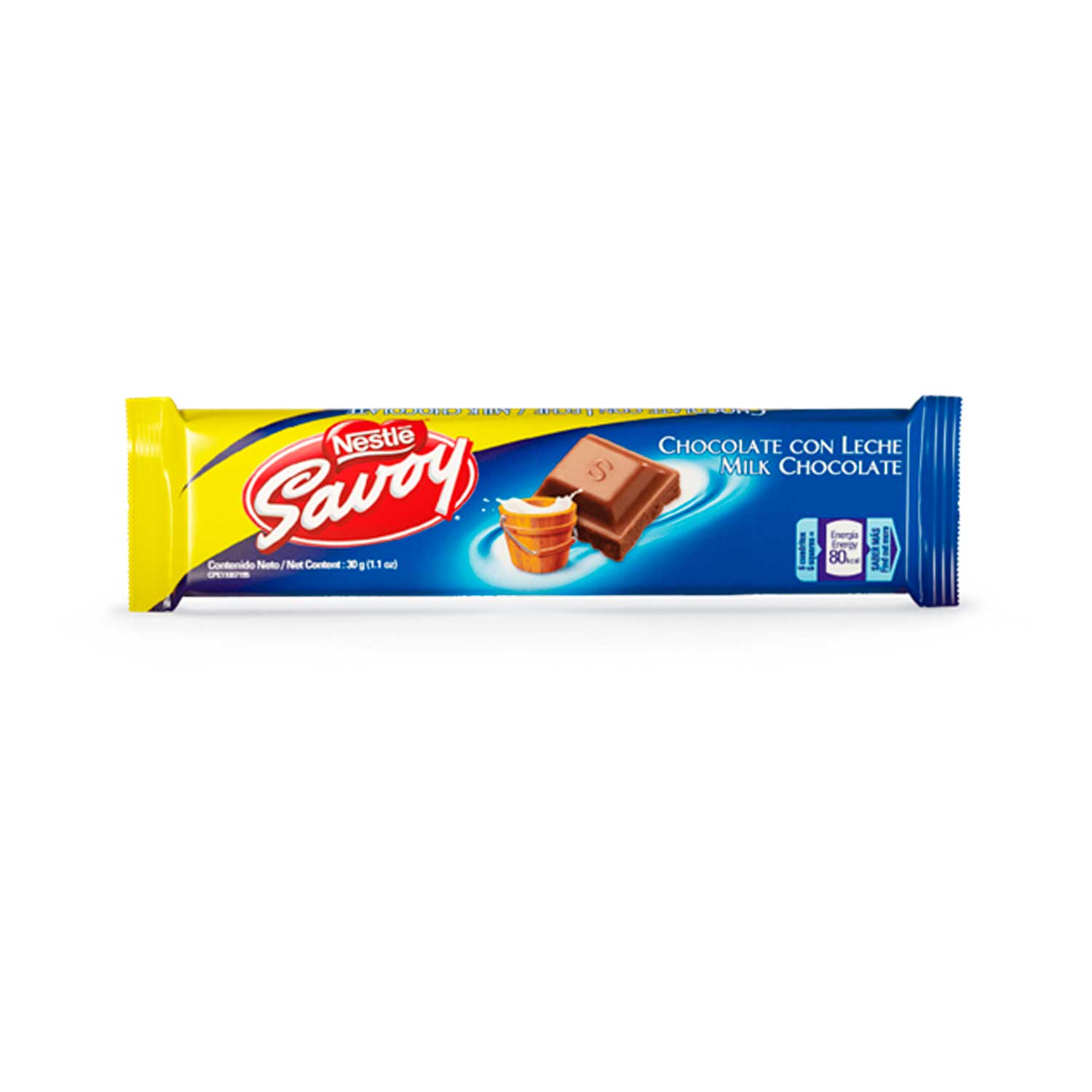 Chocolate con Leche Savoy. 30 gr