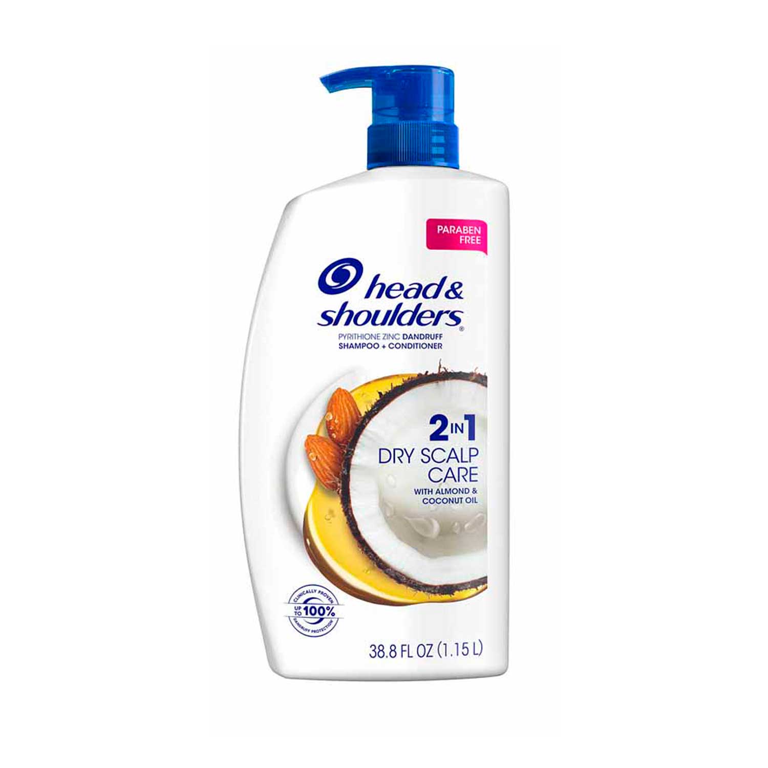 Shampoo Head & Shoulders 2 en 1 Aceite de Coco y Almendras 1.15 litros