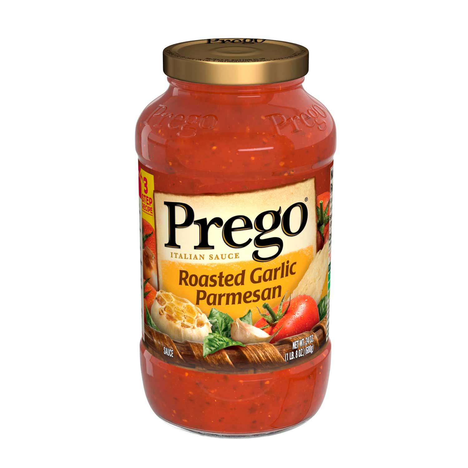 Salsa para Pastas Prego Ajo Asado y Queso Parmesano. 680 gr