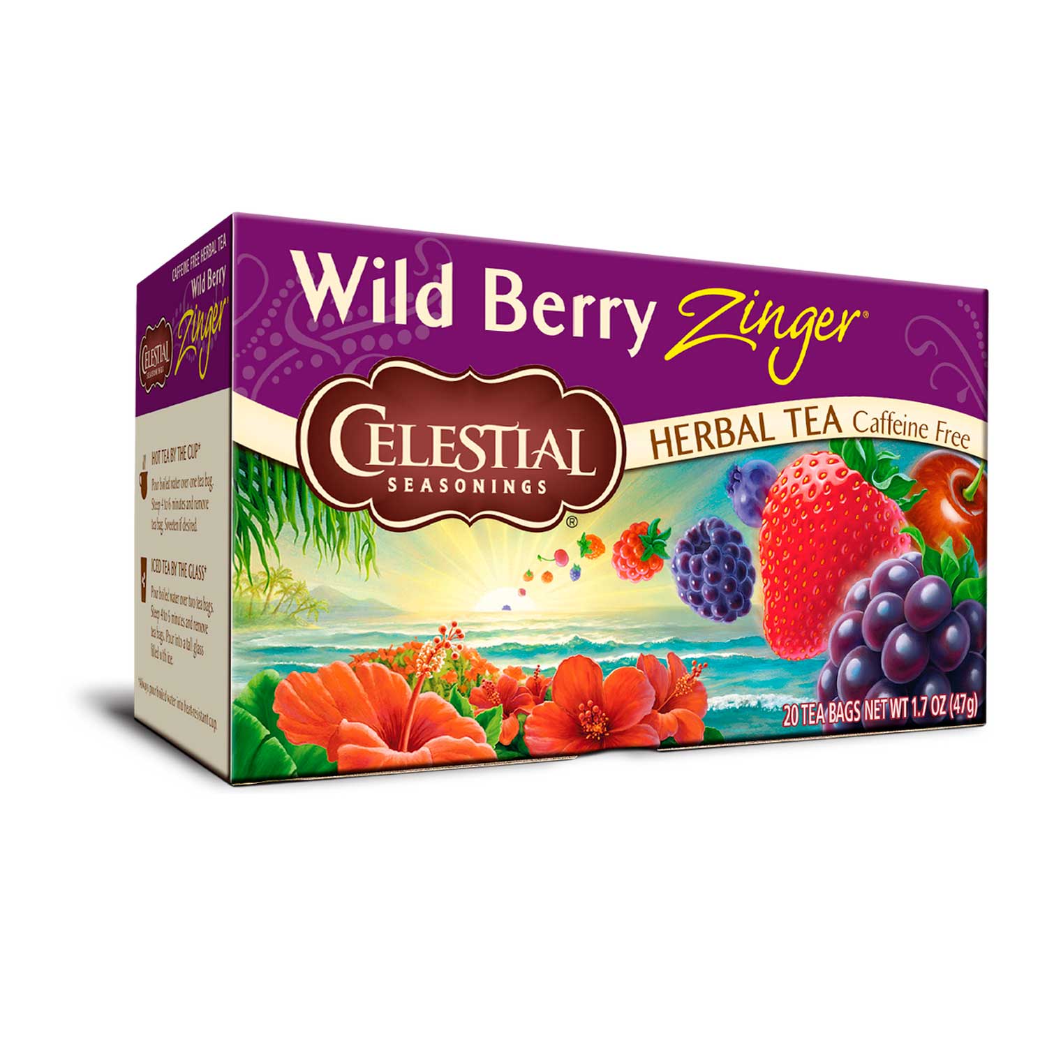 Té de Mora,Fresa,Arándano,Frambuesa roja y Cereza Celestial. 20 sobres