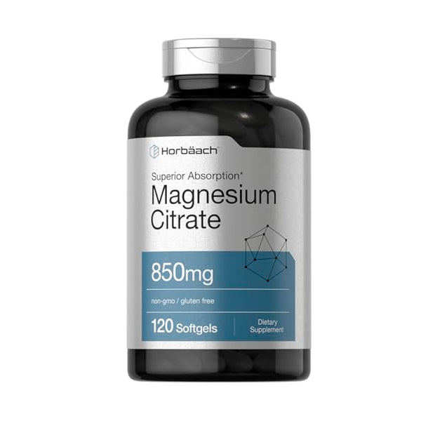 Citrato De Magnesio Horbaach 120 Capsulas. 850mg