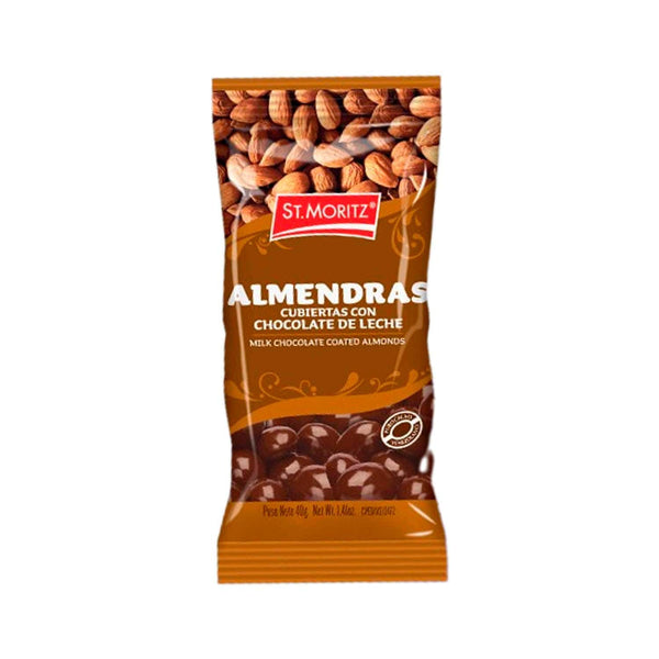 Almendras Cubiertas con Chocolate de Leche St. Moritz. 40 g