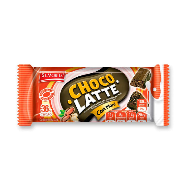 Chocolatte con Maní St. Moritz. 32 g