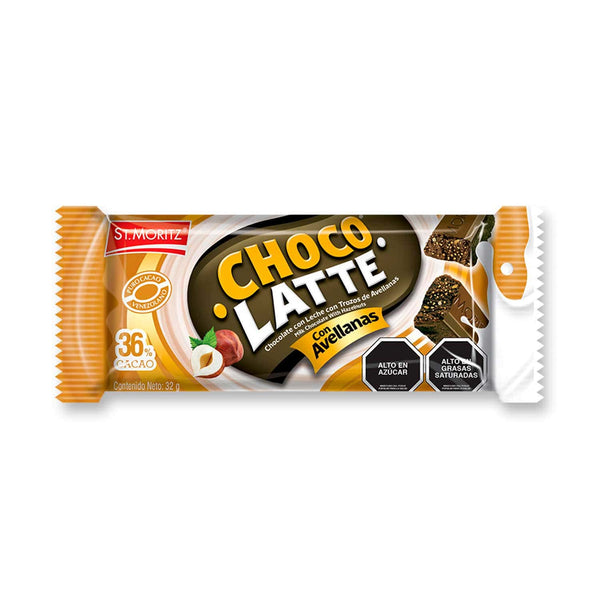 Chocolatte Crujiente con Avellanas St. Moritz. 32 g