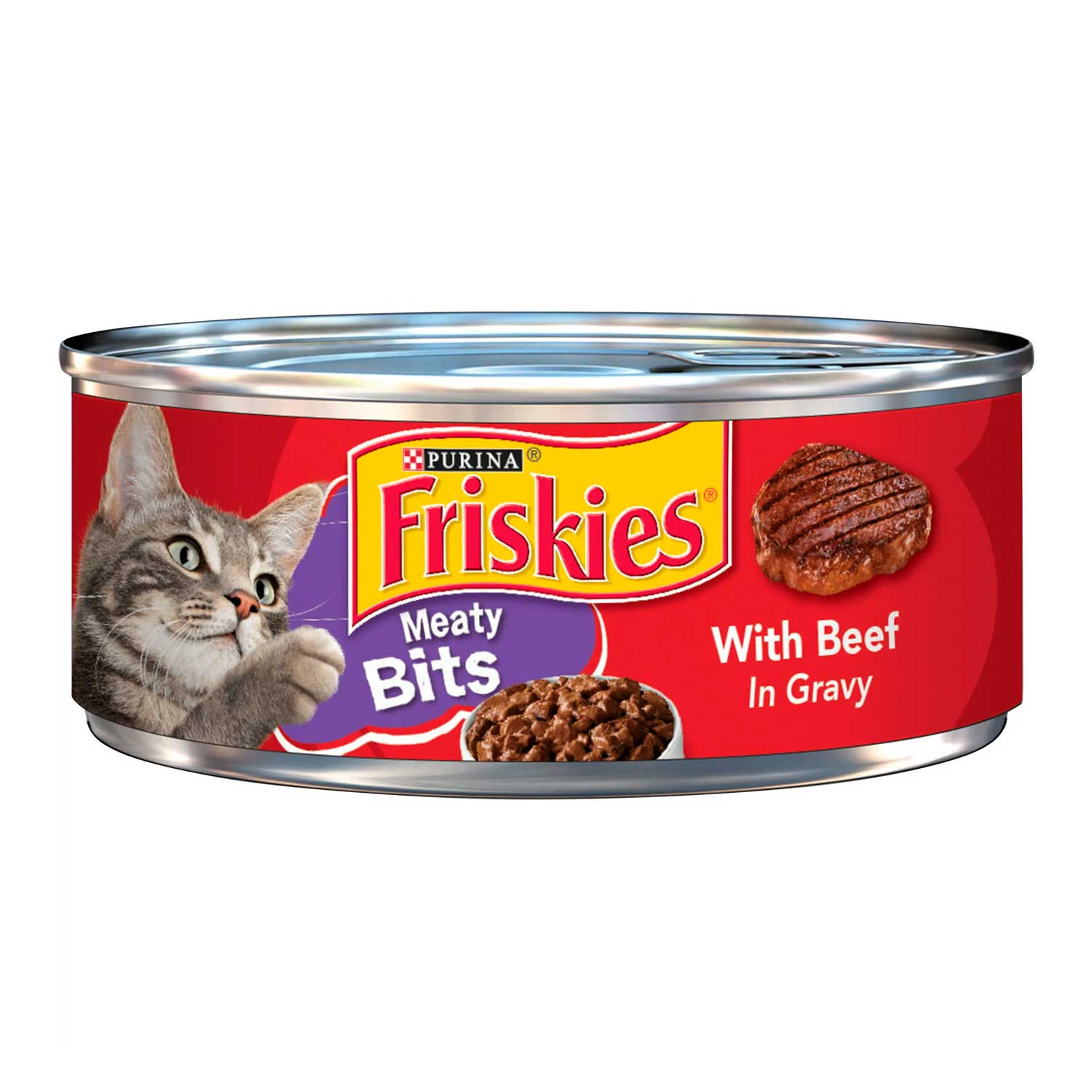 Alimento para Gatos Bits de Carne Friskies Purina. 156 g