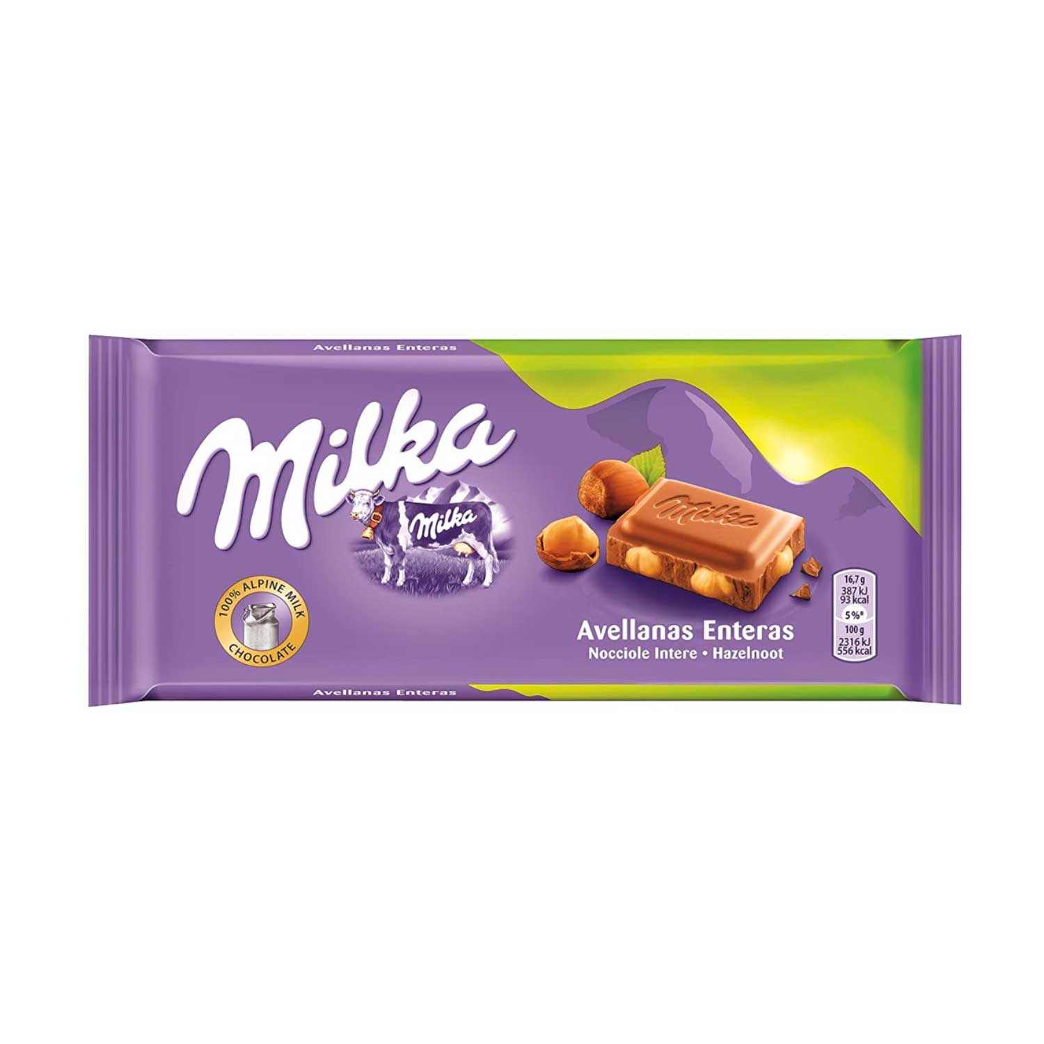 Chocolate Milka Avellanas Enteras. 100 gr