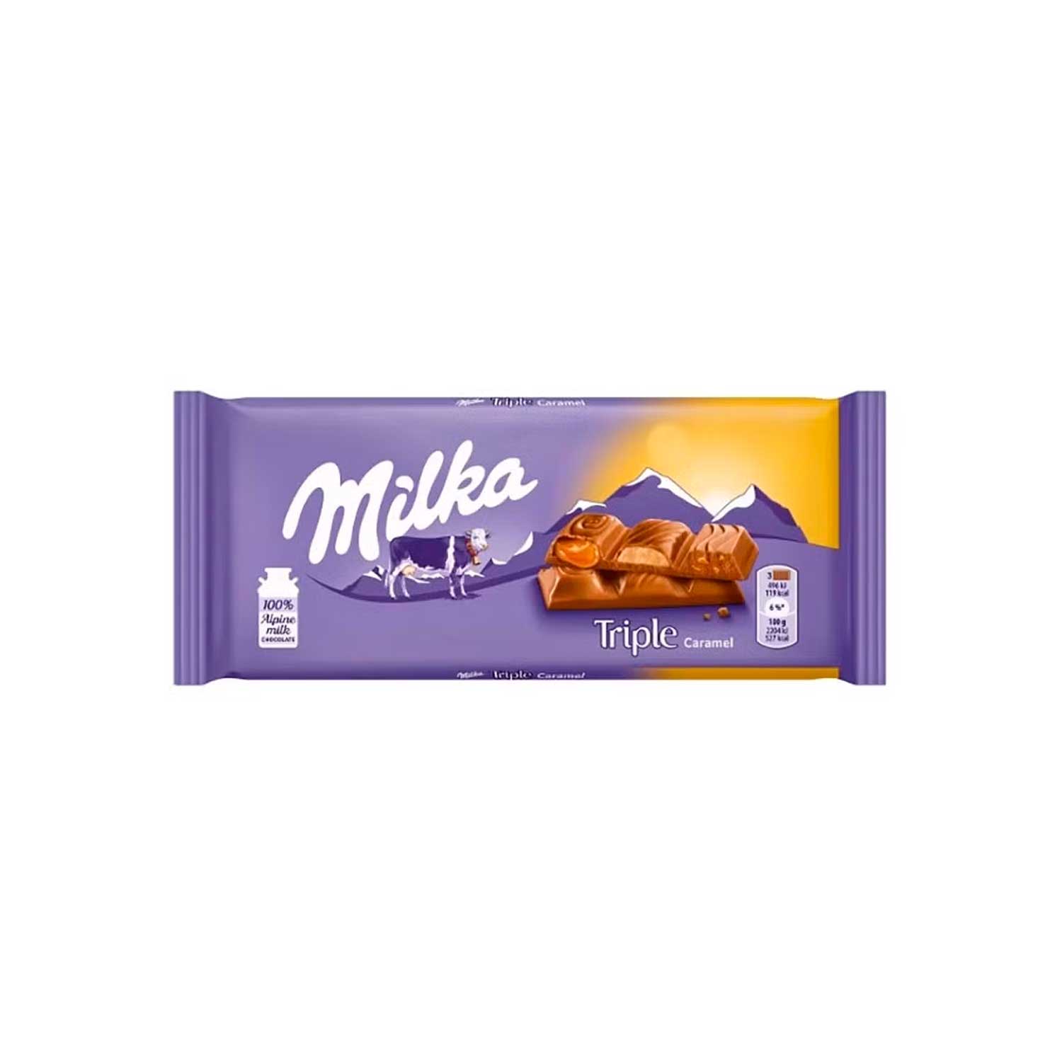 Chocolate Milka Triple Caramelo. 90 gr
