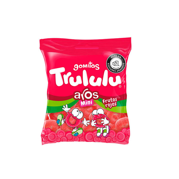 Gomitas Mini Aros Frutos Rojos Trululu. 50 g