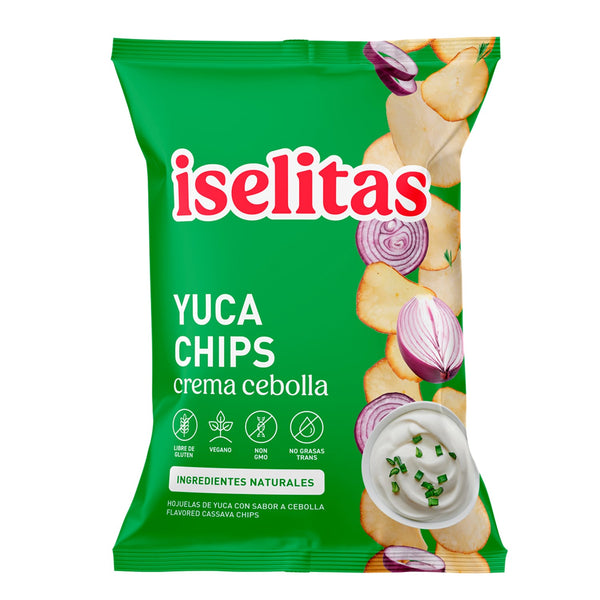Iselitas Yuca Chips Con Crema de Cebolla. 180gr