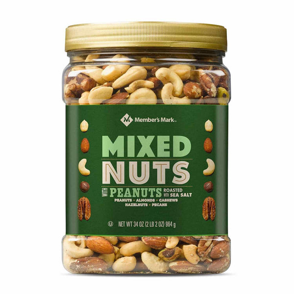 Frutos Secos Mixtos Tostados Con Sal Members Mark. 964 gr