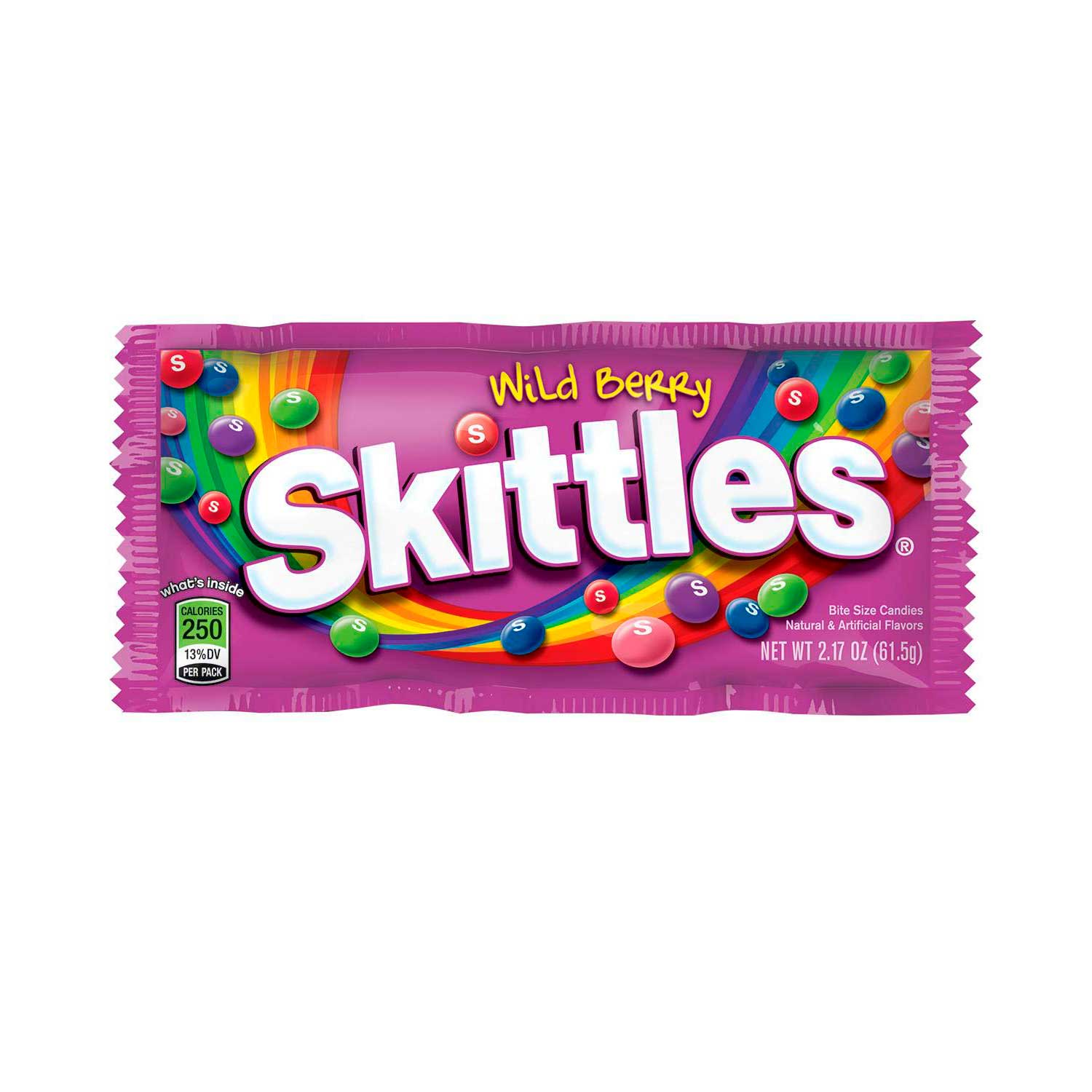 Caramelos Skittles Wildberry. 61.5 gr