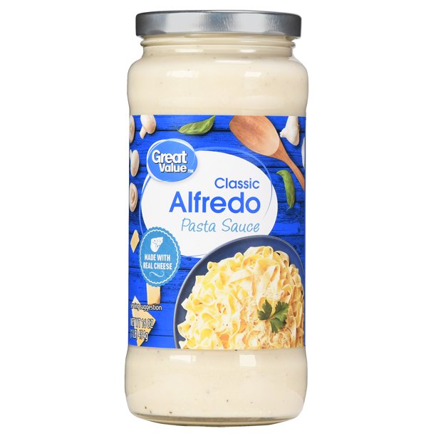 Salsa para pastas Alfredo Great Value 454 gr