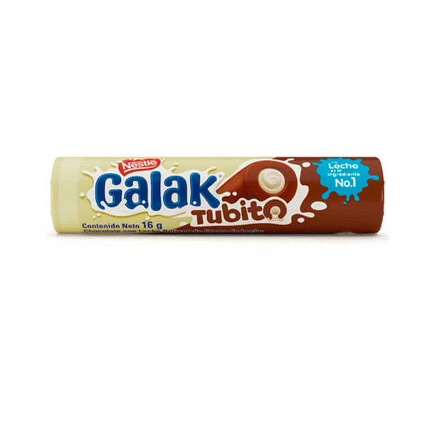Chocolate Galak Tubito con Relleno Cremoso. 16 g