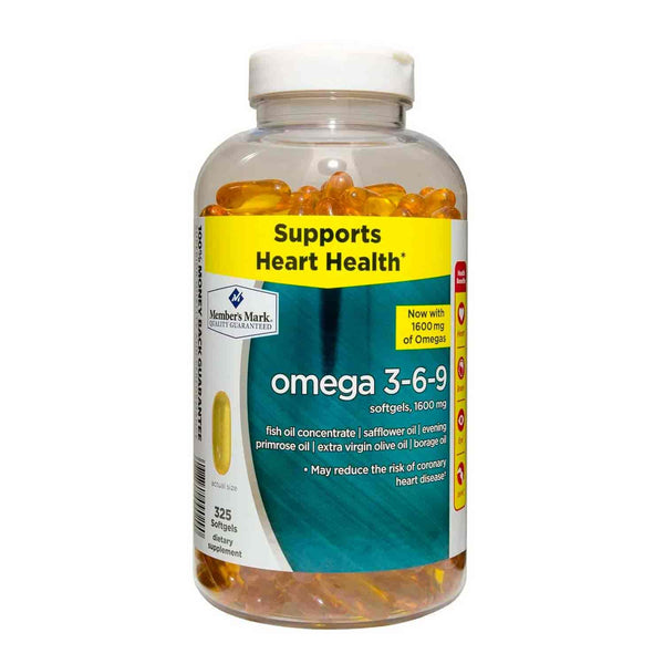 Omega 3-6-9. Members Mark. 325 caps.
