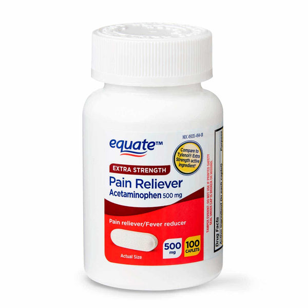 Acetaminofen Equate. 500 mg. 100 Tabs