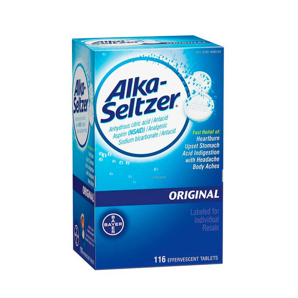Caja Alka Seltzer Bayer. 116 Tabletas