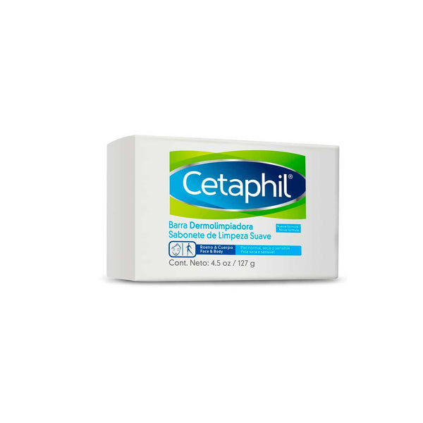 Barra Dermolimpiadora Limpieza Suave Cetaphil. 127 gr