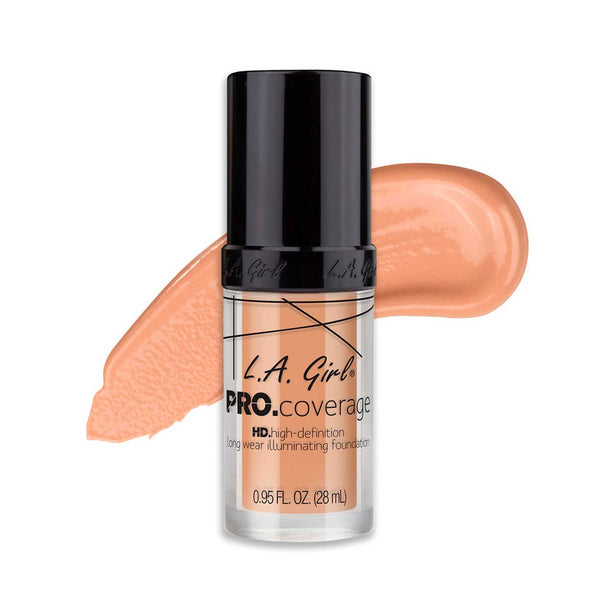 Base PRO.Coverage HD L.A Girl Tono 643 Porcelain. 28 ml
