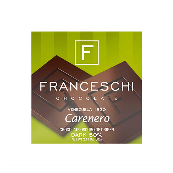 Chocolate Oscuro Franceschi Carenero 60%. 60 gr