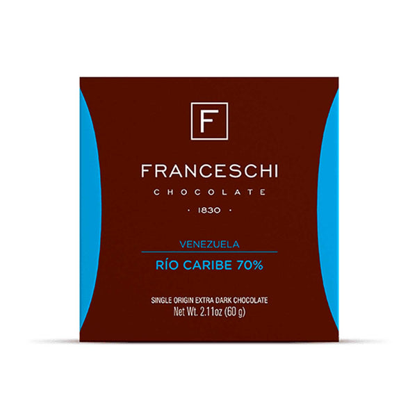 Chocolate Oscuro Franceschi Río Caribe 70%. 60 gr