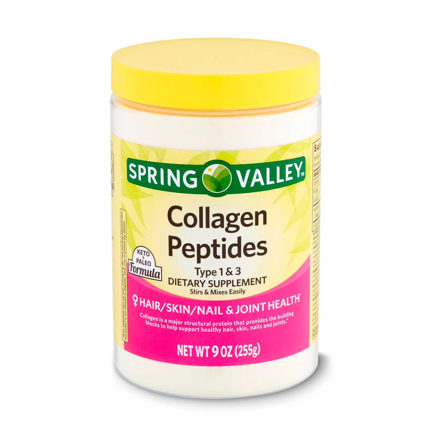 Colágeno Hidrolizado en Polvo Spring Valley 6,700 mg. 255 gr
