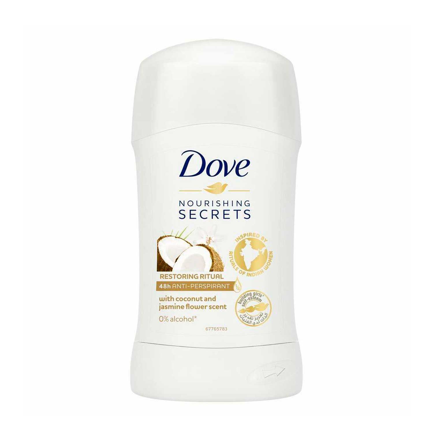 Desodorante en barra Coco y Flores de Jazmín Dove. 40 gr