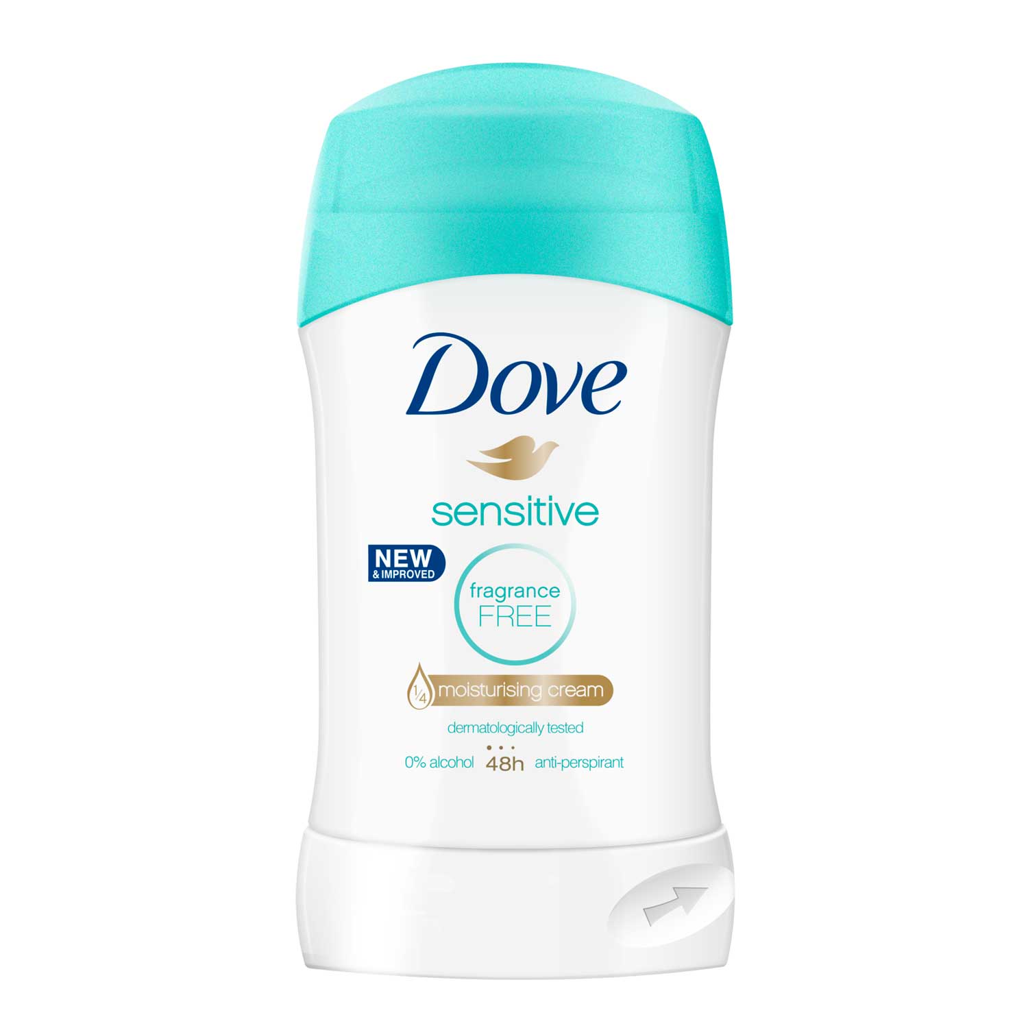 Desodorante en barra Sensitive Sin Fragancia Dove. 40 gr