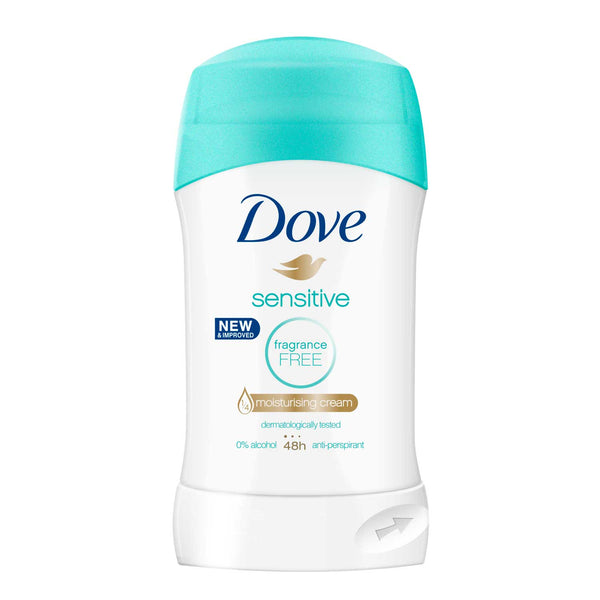 Desodorante en barra Sensitive Sin Fragancia Dove . 40 gr