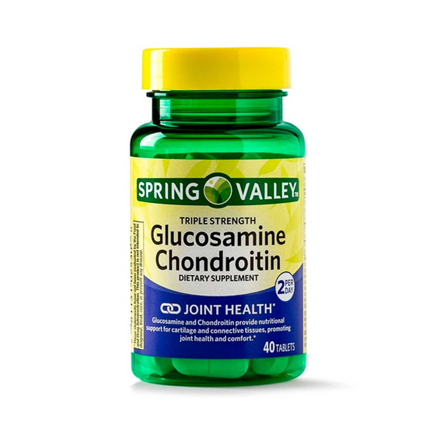 Glucosamina + Condroitina Spring Valley 1500 mg + 1200 mg. 40 tabs