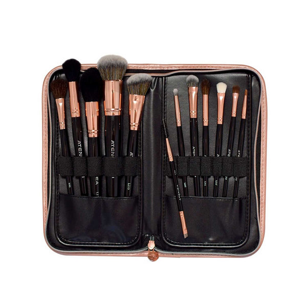 Kit de Brochas de Maquillaje Girl Boss Atenea. 12 Pcs