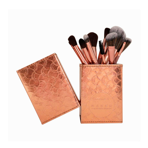 Kit de Brochas de Maquillaje Naked Atenea. 14 Pcs